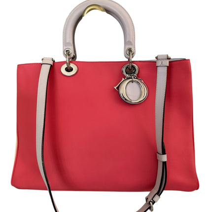 Christian Dior Diorissimo Large Tri-Color Calfskin Leather Tote