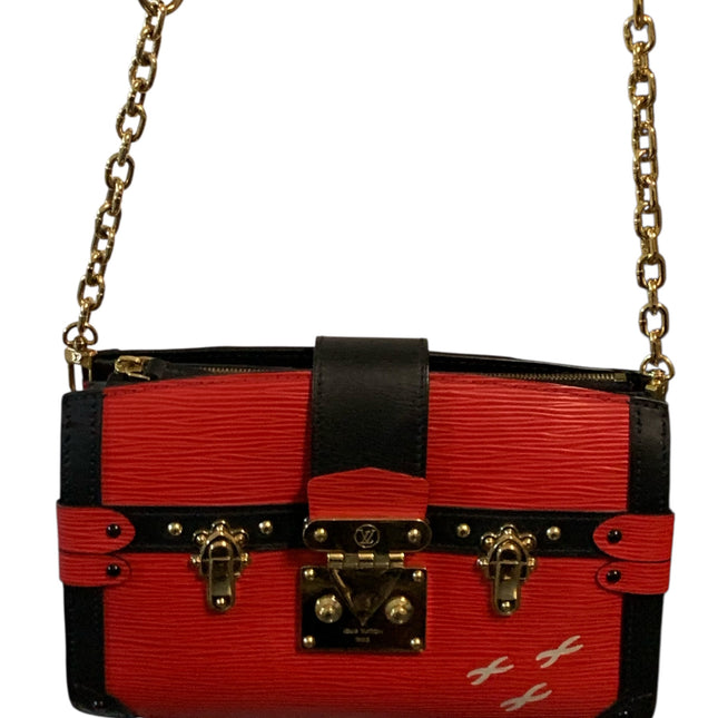 Louis Vuitton Epi Leather Trunk Clutch Shoulder Bag. EUC