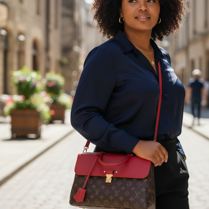 Louis Vuitton Venus Monogram Cerise Red Canvas Handbag