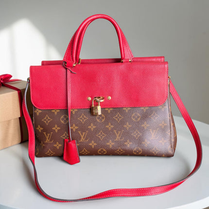 Louis Vuitton Venus Monogram Cerise Red Canvas Handbag