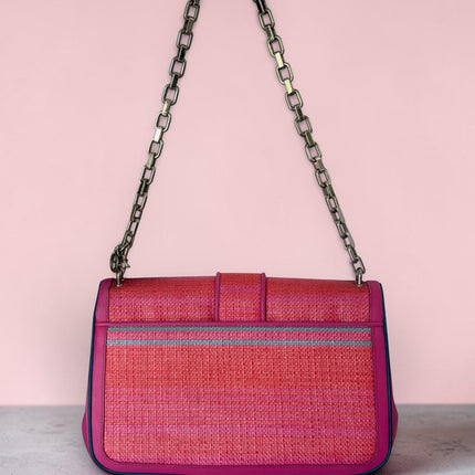 Christian Dior Raffia and Leather Miss Dior Flap Handbag