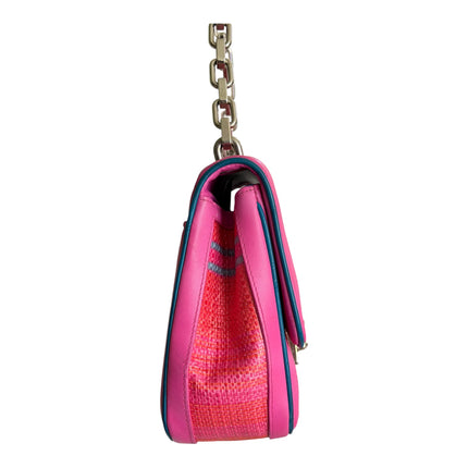 Christian Dior Raffia and Leather Miss Dior Flap Handbag