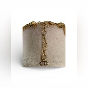 Christian Dior Gold-Plated Necklace With Crystal Accents