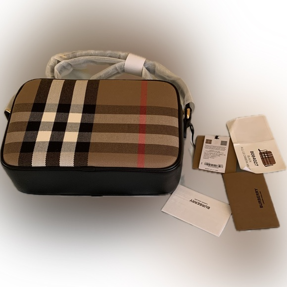Burberry Camera Bag - Brand New Canvas and Leather Camera Bag. Retail $1250
