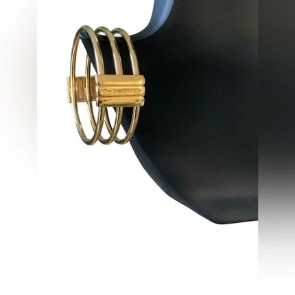 Givenchy Vintage Gold-Plated Three-Row Bangle Bracelet