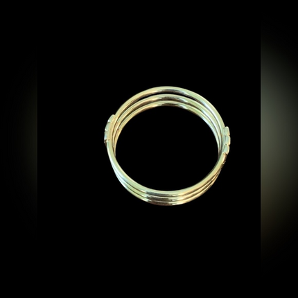 Givenchy Vintage Gold-Plated Three-Row Bangle Bracelet