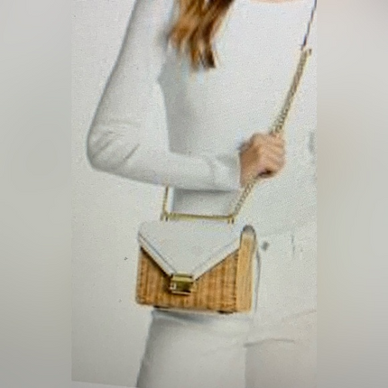 Michael Kors Whitney NWT $628.00 retail Small Wicker Shoulder Bag.