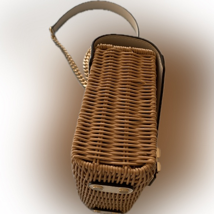 Michael Kors Whitney NWT $628.00 retail Small Wicker Shoulder Bag.
