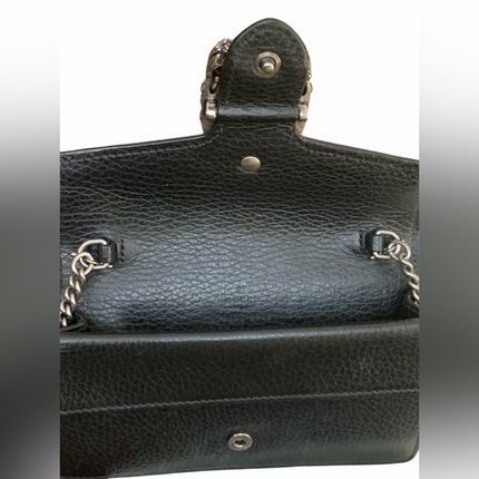 Gucci Dionysus Super Mini Black Leather Shoulder Bag