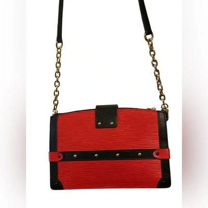 Louis Vuitton Epi Leather Trunk Clutch Shoulder Bag. EUC