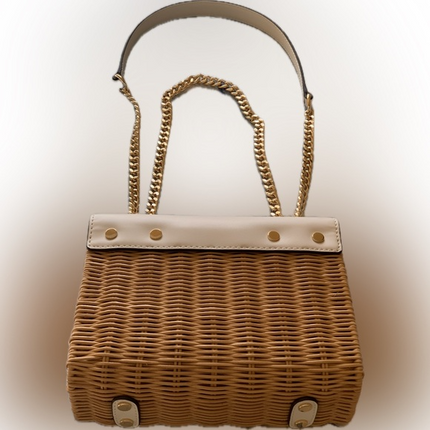 Michael Kors Whitney NWT $628.00 retail Small Wicker Shoulder Bag.
