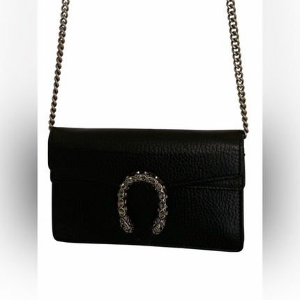 Gucci Dionysus Super Mini Black Leather Shoulder Bag