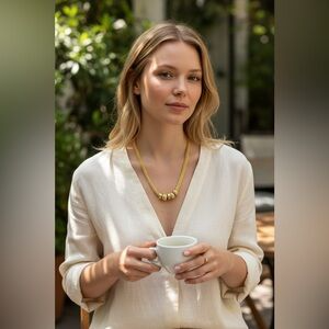 Christian Dior Gold-Plated Necklace With Crystal Accents