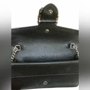 Gucci Dionysus Super Mini Black Leather Shoulder Bag